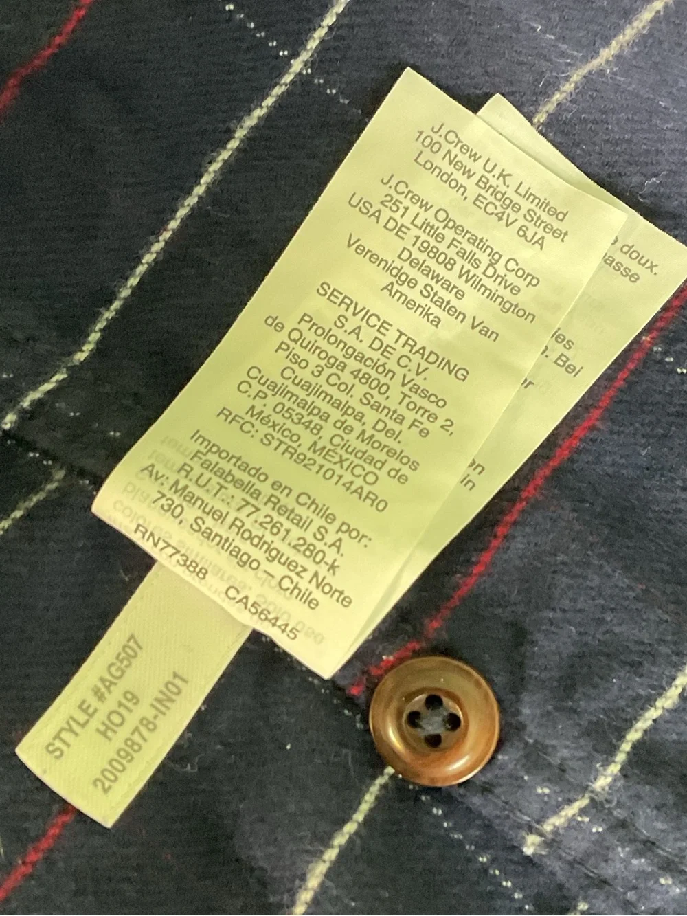J. Crew Plaid Slim-fit Flannel Button-Up Top Size S